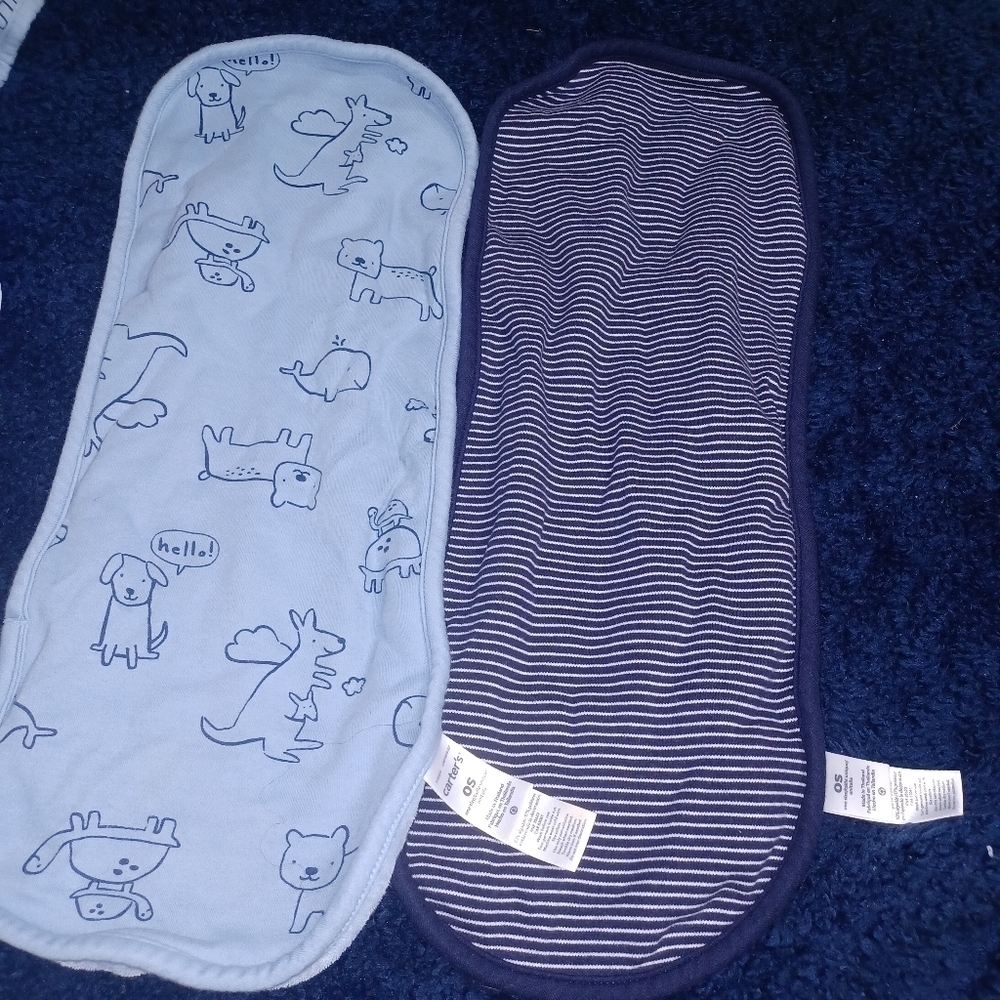 LIL Boy Bundle🩵💙🩵💙- Size- 12 months- 2T- Bibs- Burp Cloths and more - Picture 2 of 11